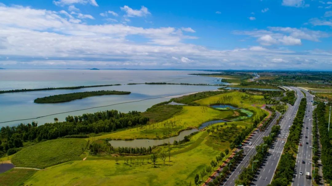 2019年6月6日,环巢湖大道天蓝,水清,岸绿.记者 张大岗 摄