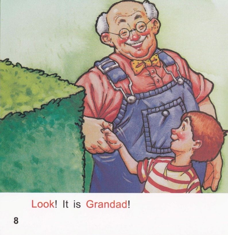 is it   bird? is it   bear? look!it is grandad.