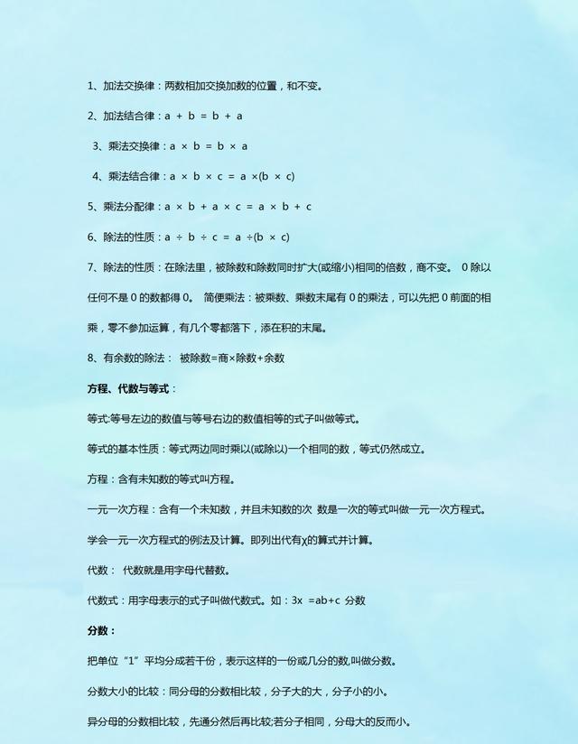 升学必备:小升初数学重点知识归纳,练习吃透,保你升学