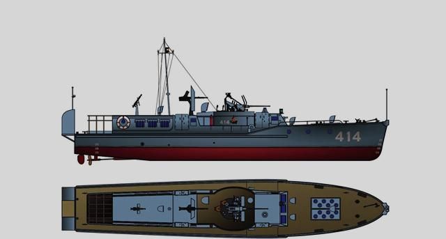 日军25吨内河炮艇图片
