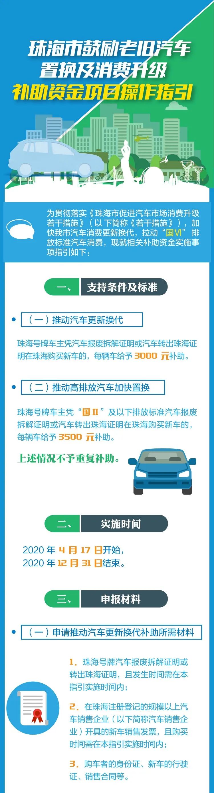 |想换车的珠海人注意了！这样做政府给补贴！