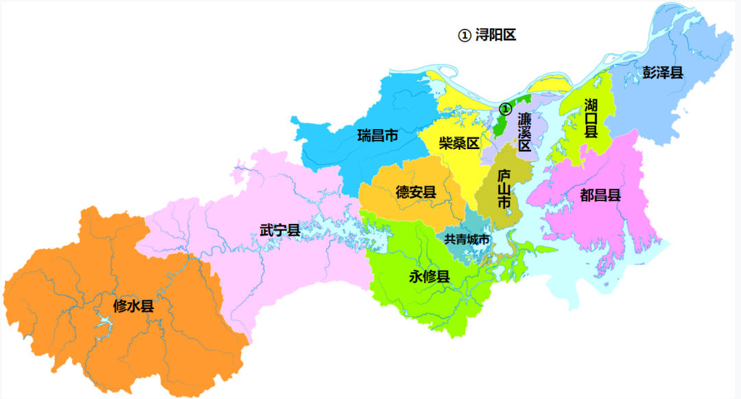 九江地区地图图片