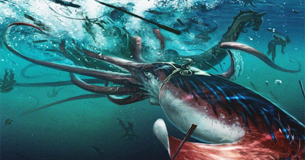 抹香鲸vs巨鱿图片