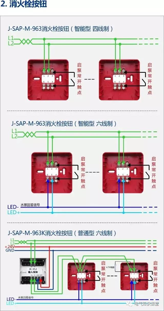 3,泛海三江产品接线示意2,利达消防模块接线示意图1,北大青鸟升级设备