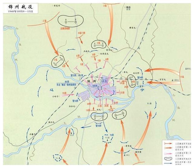 辽沈战役形势图图片