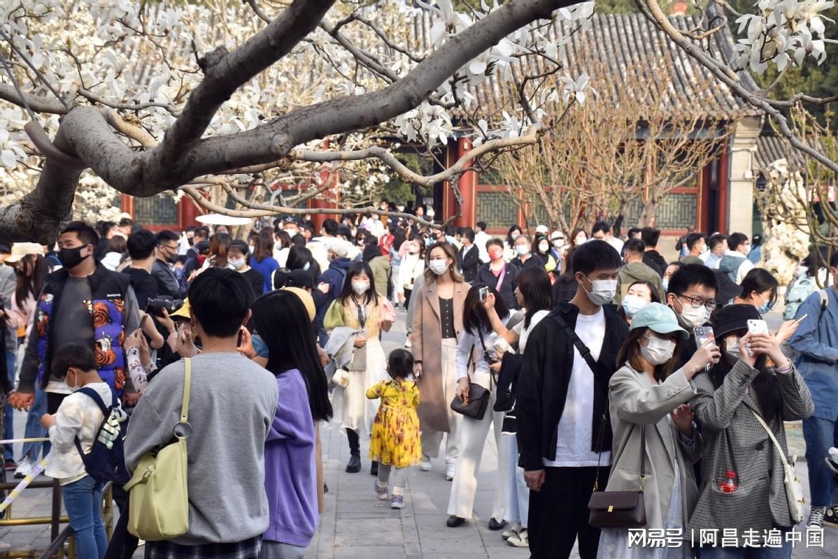 北京清明节游客多图片