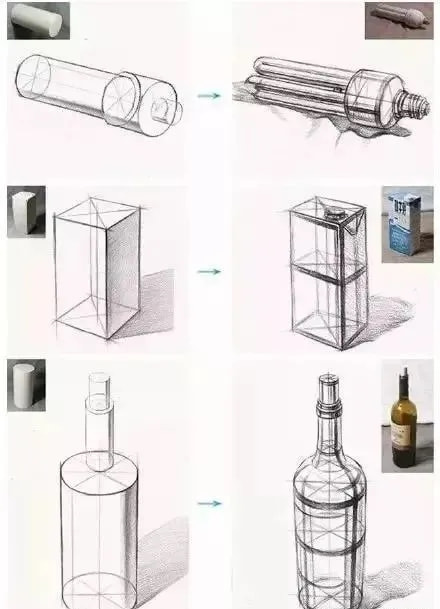 素描物体结构分解图片