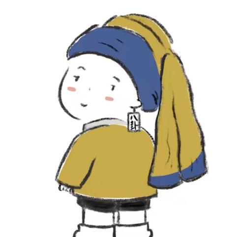 戴八卦耳环的少女