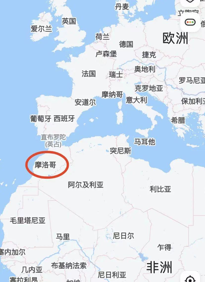 法国与摩洛哥地图图片