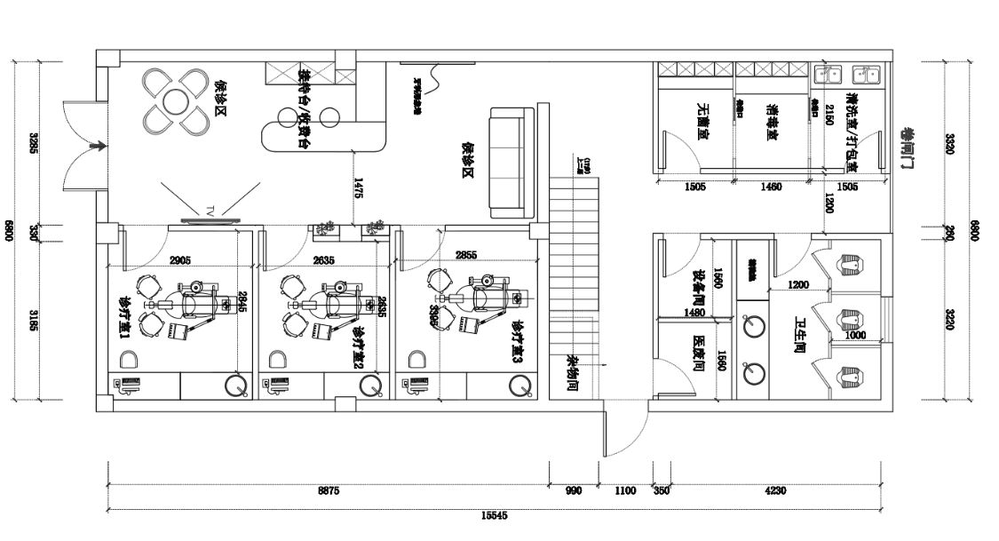 小型诊所设计平面图图片