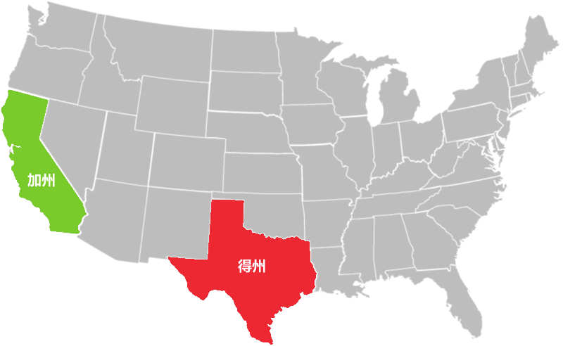 美国德克萨斯州位置图片