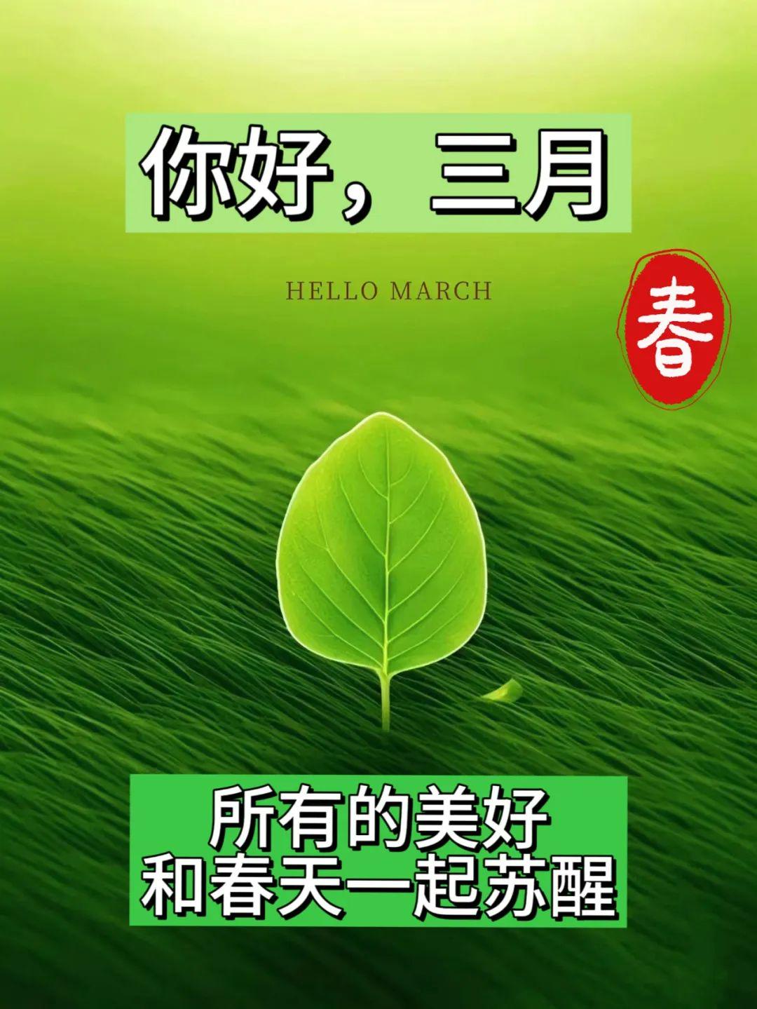 3月1日三月你好,早安漂亮图片祝福