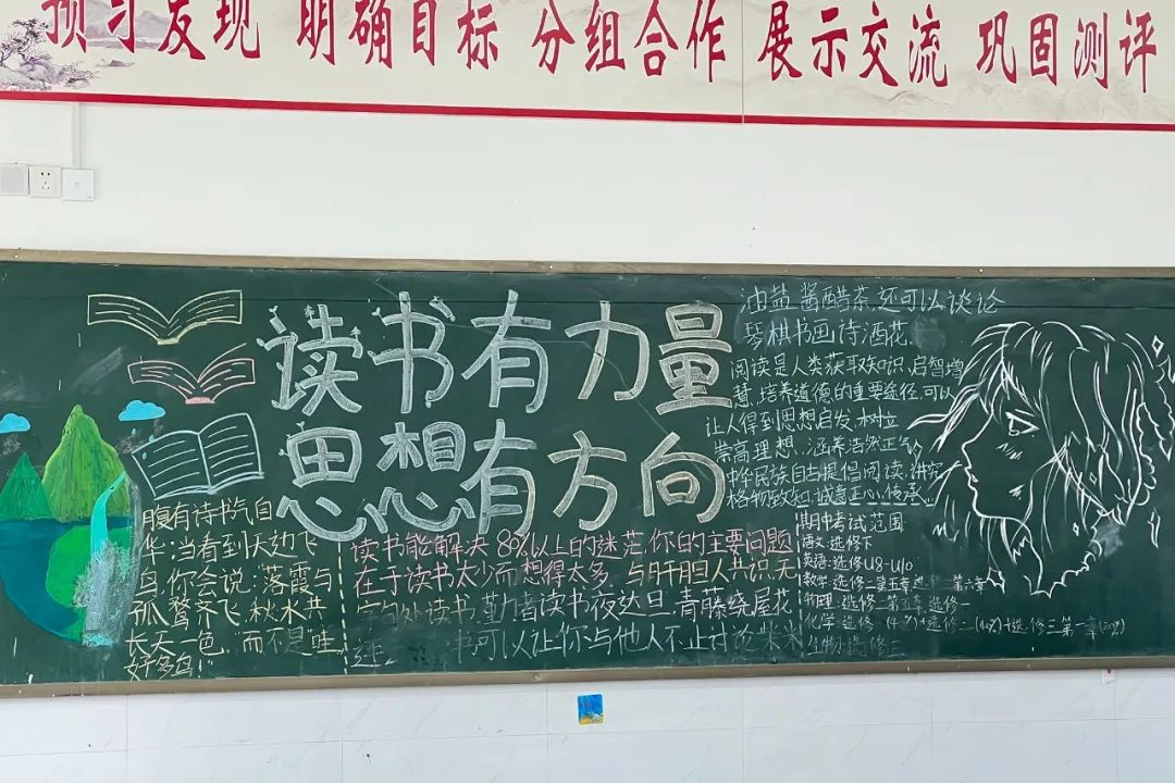 书香满园润无声 —— 淮滨高中开展2024年世界读书日主题黑板报评比
