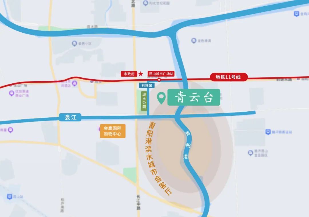可以说,青云台的城市占位,就决定了未来青阳港滨水城市会客厅的高度