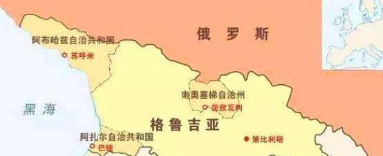 格鲁吉亚与中国地图图片