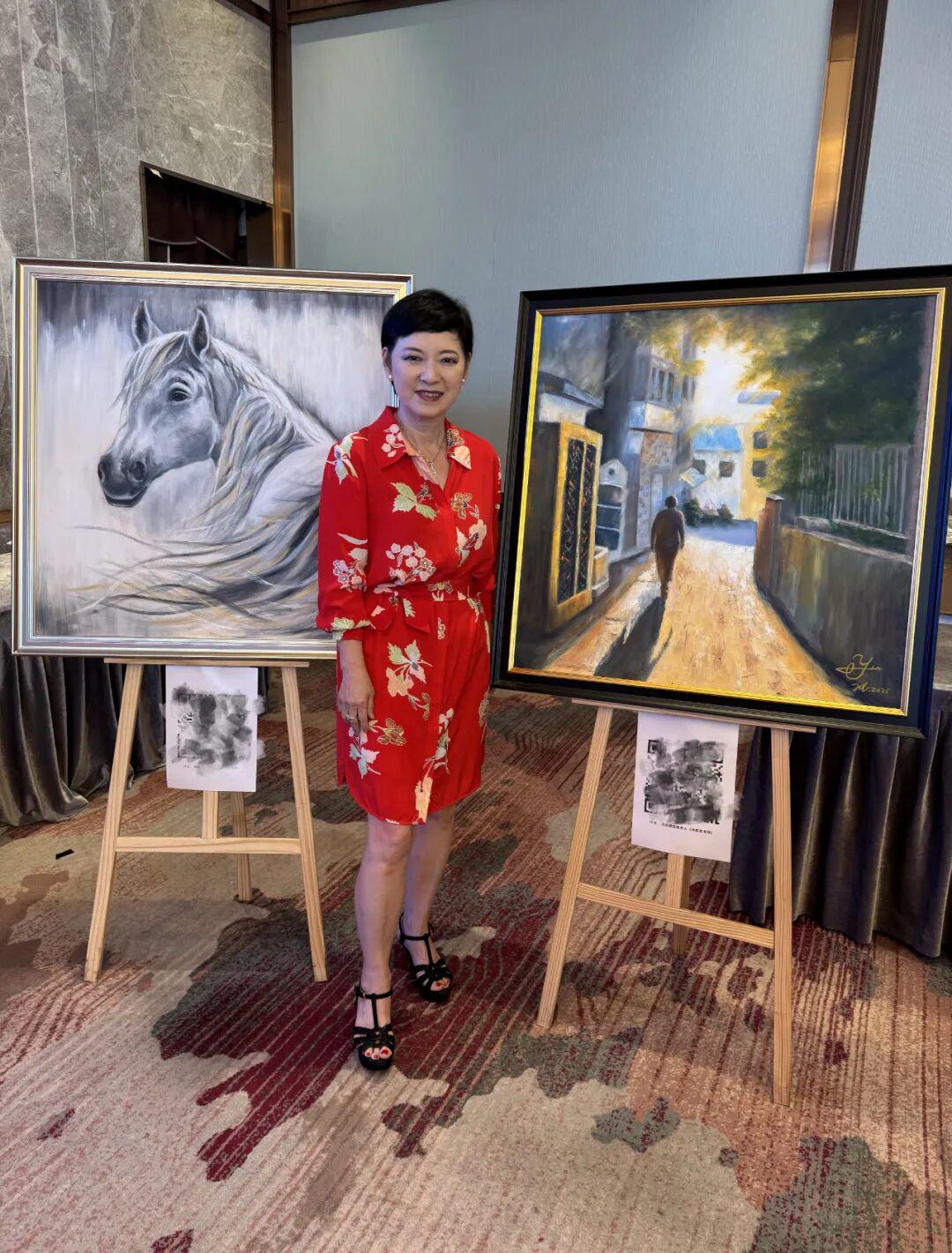 ▲捐贈油畫拍賣會