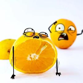 吃橙子时想写的话