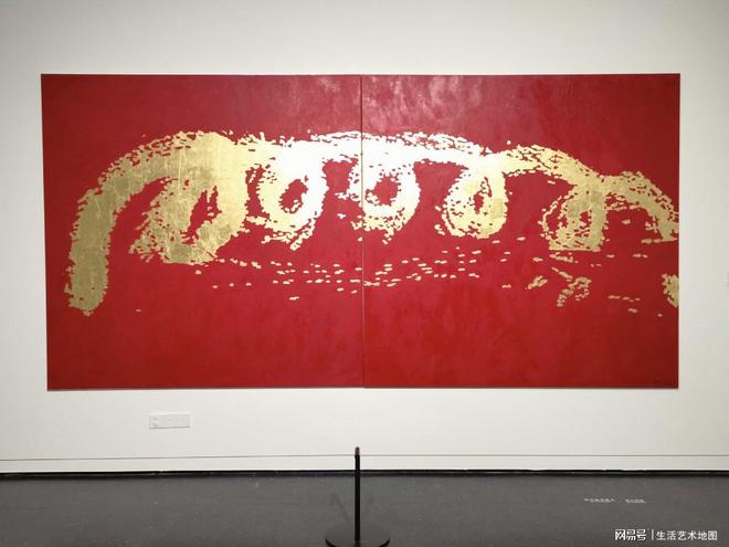 《塔皮埃斯的大线条》100×200cm，布面油画，2012年，瑞士希克收藏