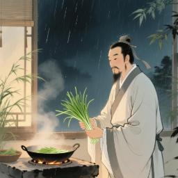 夜雨剪春韭