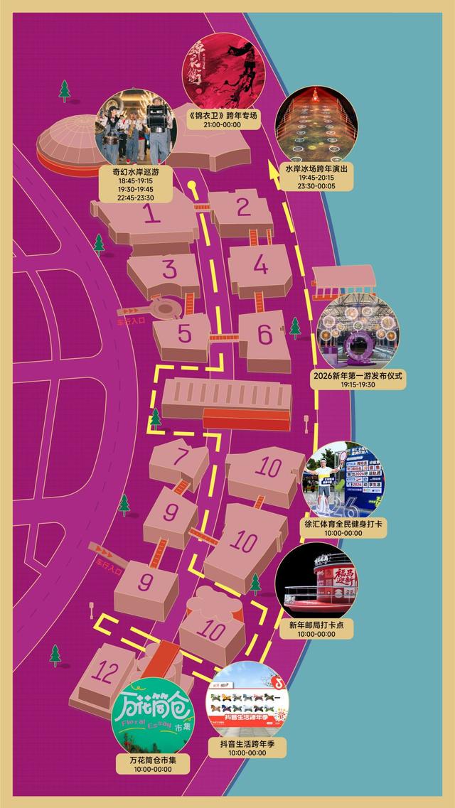 12月31日西岸梦中心“新年第一游”活动全景图