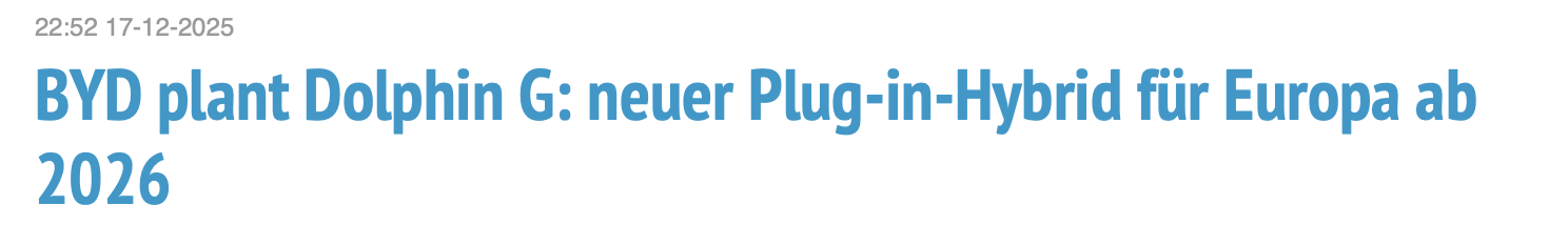 德国媒体关注比亚迪明年动向