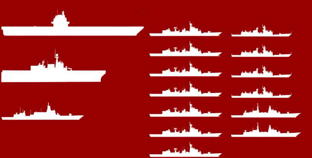 2025年中国海军新增16艘主战类水面舰艇