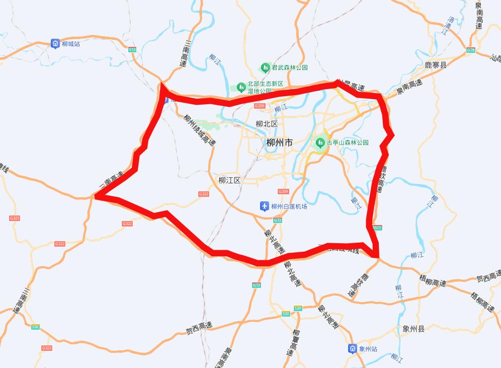 柳州市大外环高速东环段建成通车，还差西环段了