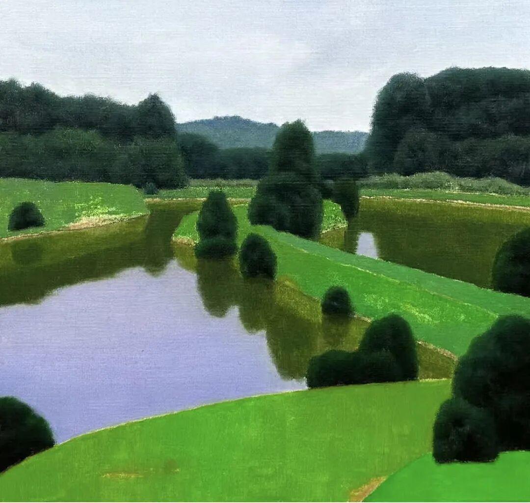  《 郊外》  80×80cm  布面油彩  2025