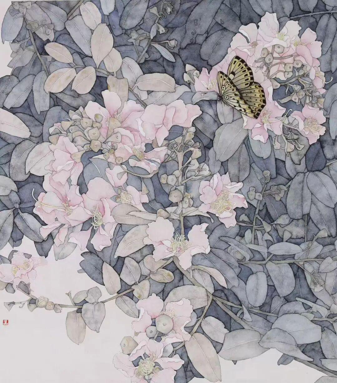 《百花清逸》系列之十 41cm×46cm 纸本 2023年