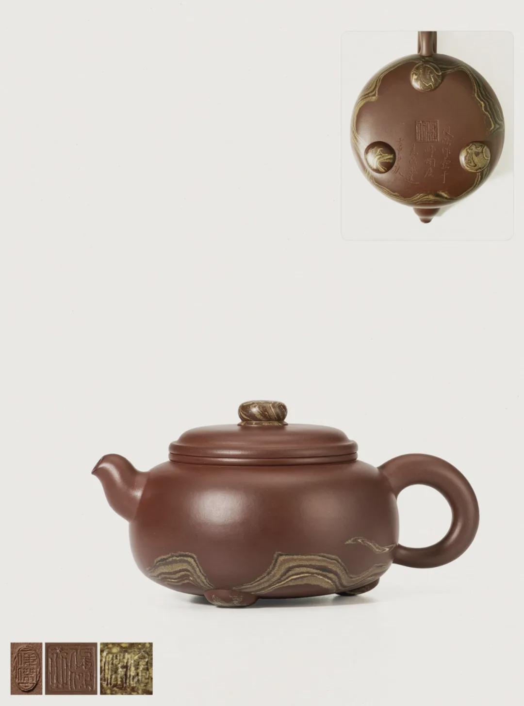 当代·吕俊杰制绞泥天波壶