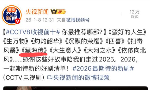 央视公布2025收视前十:《沉默的荣耀》排名惹众议,肖战成功转型 央视公布2025收视前十:《沉默的荣耀》排名惹众议,肖战成功转型