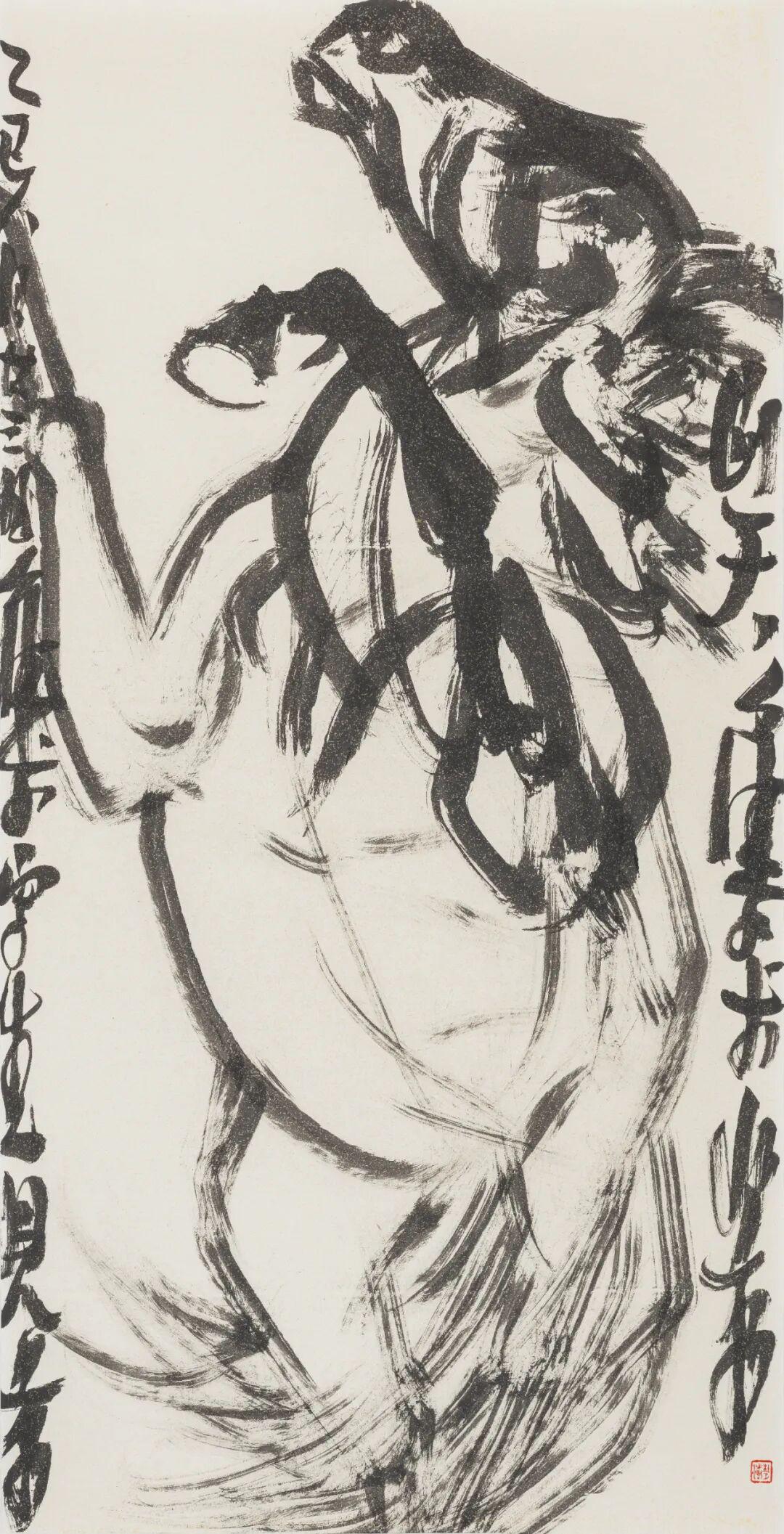 ▲《问天》 138cm×68cm 2025年作