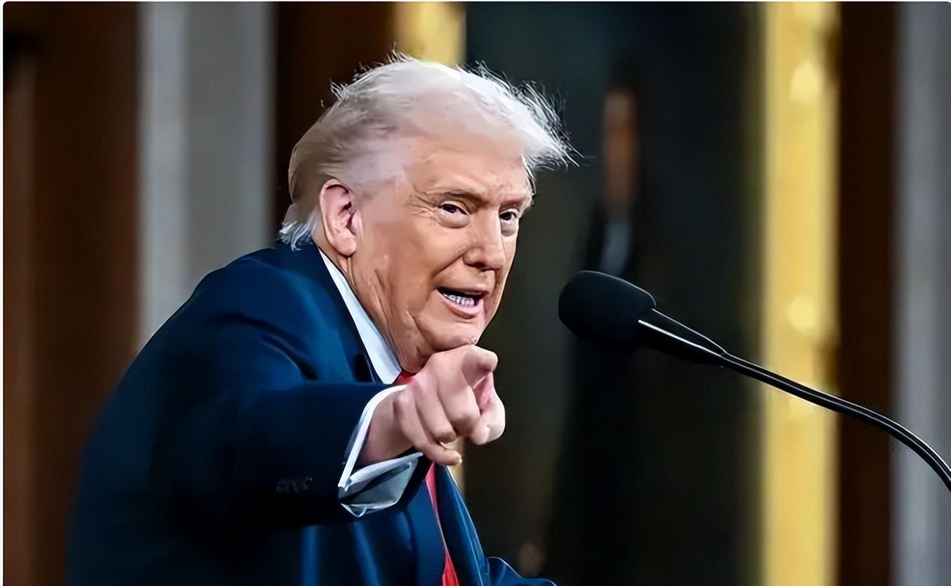 特朗普讲话画面