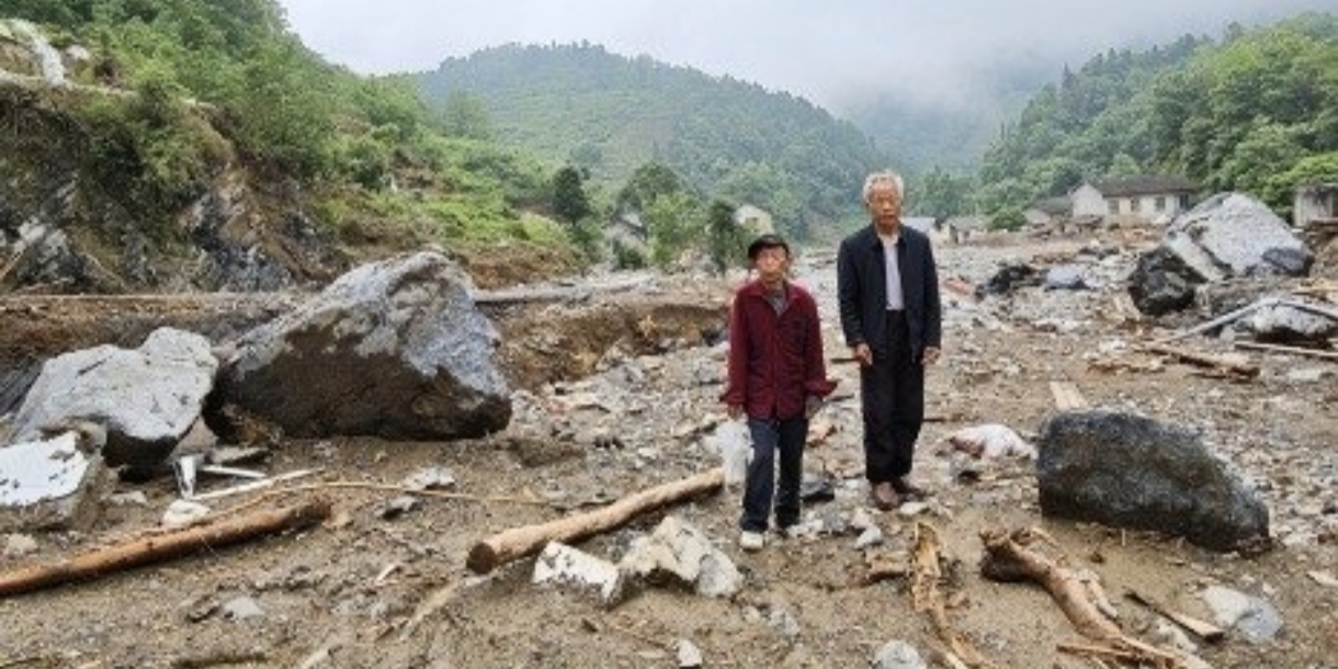湖南石门遭遇历史罕见特大暴雨，多个村庄被泥石流夷为平地