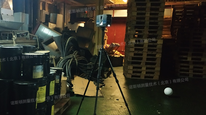 船舱内部三维扫描现场