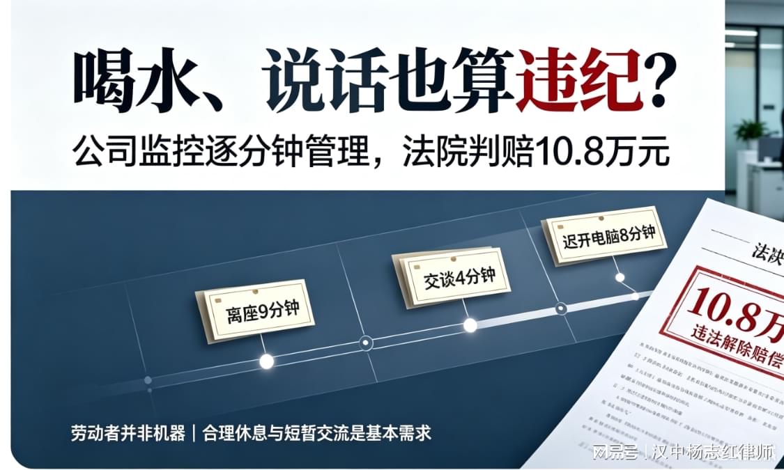 离座9分钟、聊天4分钟.......员工被开除，法院判赔10.8万