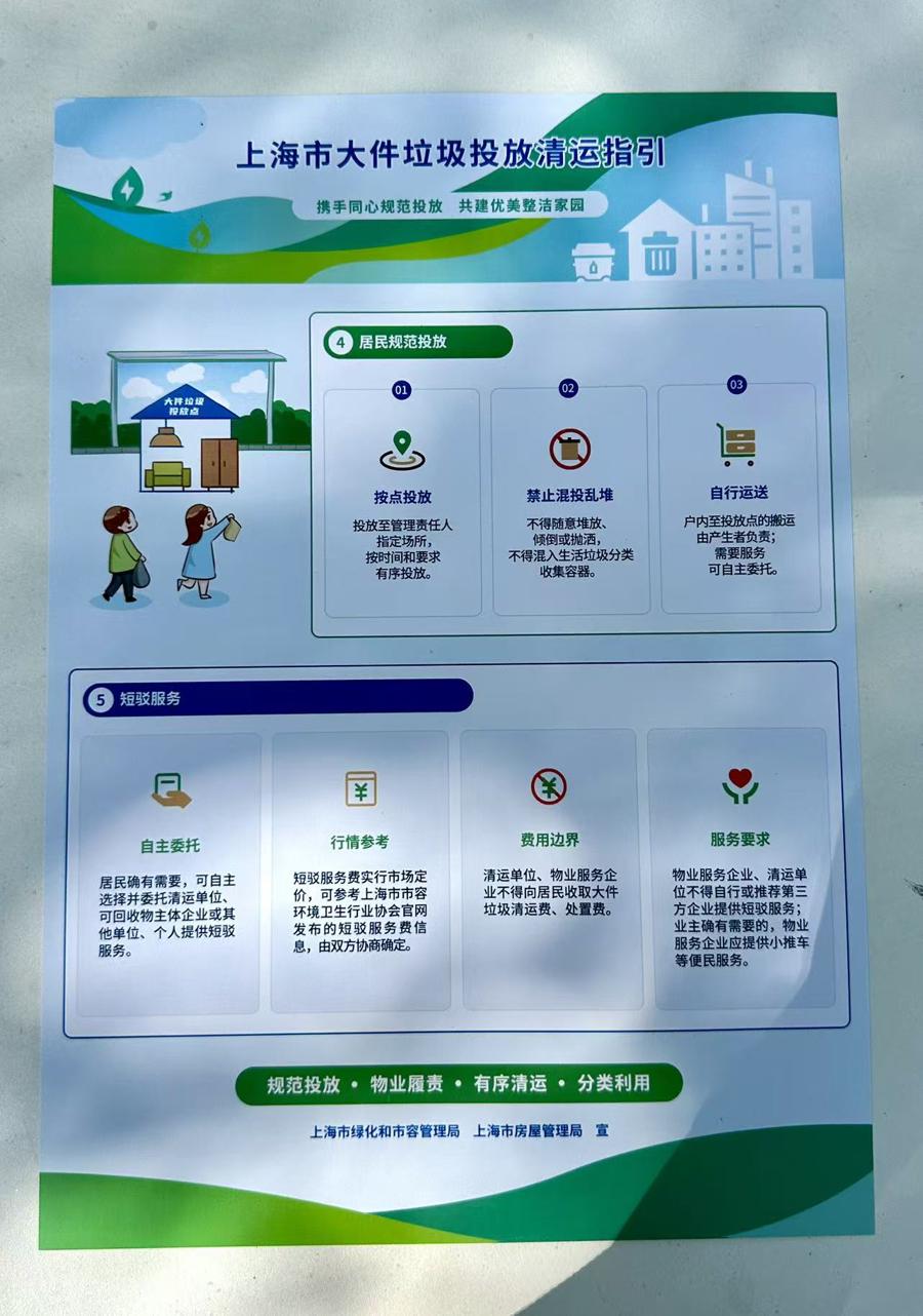 大件垃圾投放清运指引宣传页