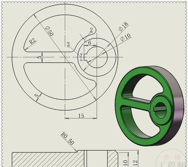 用solidworks设计的使用偏心机制进行往复运动的机构