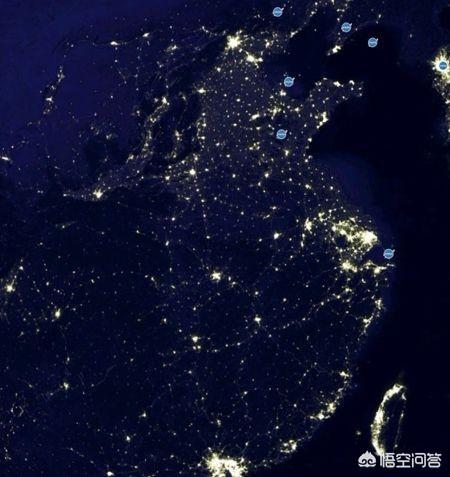 那就是卫星夜景图,直接地反应了一个城市的规模