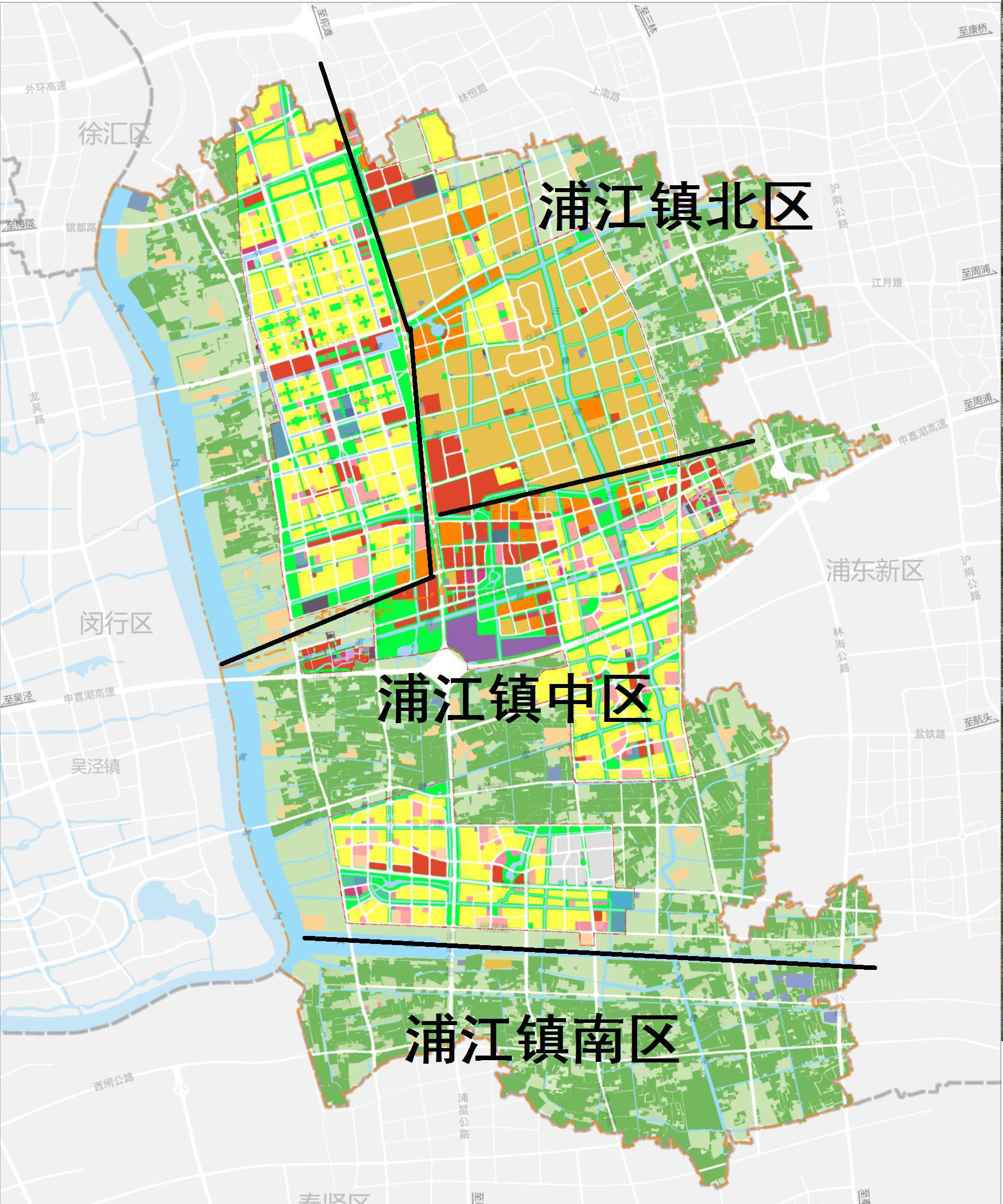 上海市闵行区浦江镇总体规划进行细化 北中南三大区域定位不同