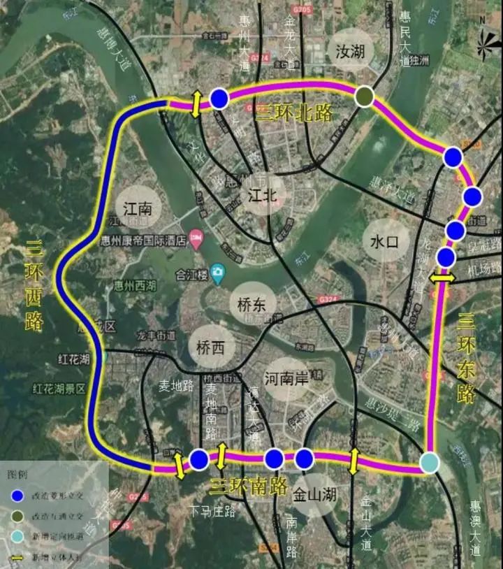 惠州市四环路最新图图片