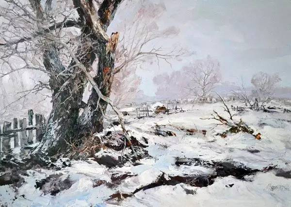 油画中的冰雪世界,美啊!